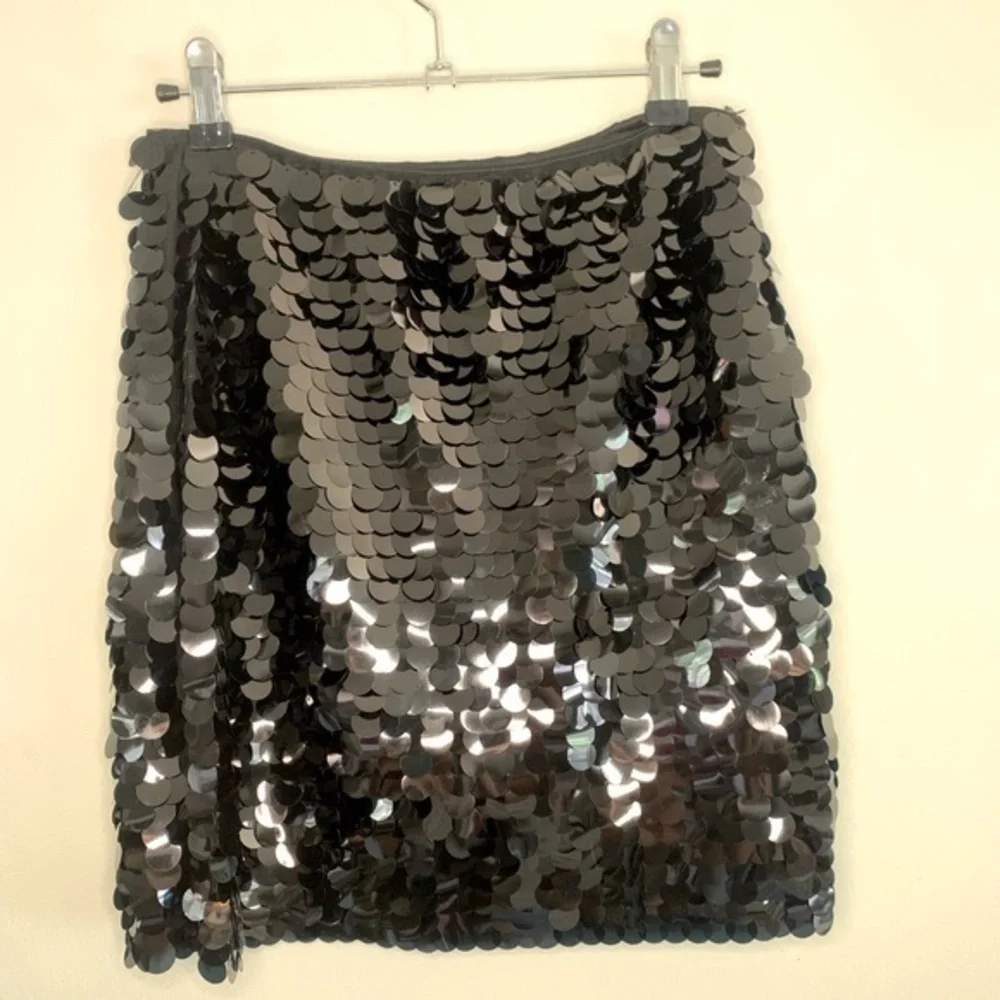 NWT Wild Fable Chunky Big Round Sequin Mini Skirt Black Size XS